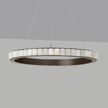 Almira Alabaster Halo Ring LED Chandelier