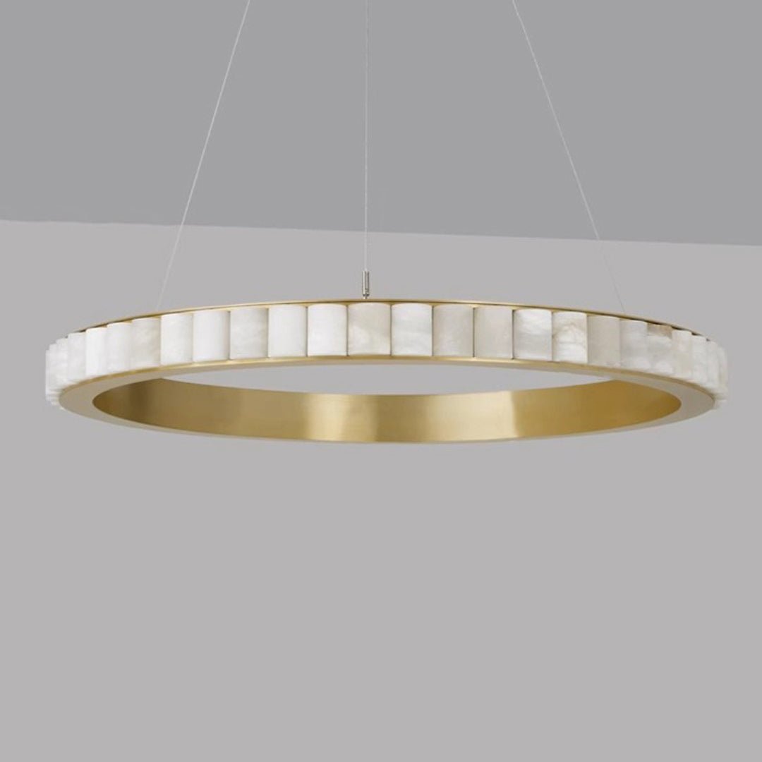Almira Alabaster Halo Ring LED Chandelier