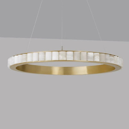 Almira Alabaster Halo Ring LED Chandelier