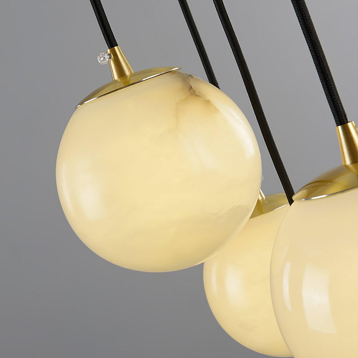 Amadine Alabaster Sphere Cluster Staircase Chandelier