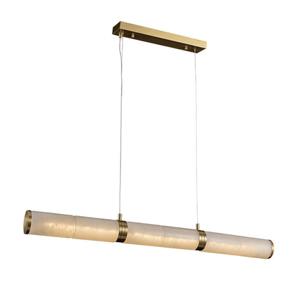 Anaelle Linear Alabaster Tube LED Pendant Light