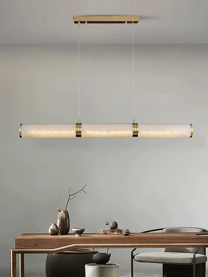 Anaelle Linear Alabaster Tube LED Pendant Light