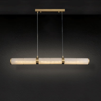 Anaelle Linear Alabaster Tube LED Pendant Light