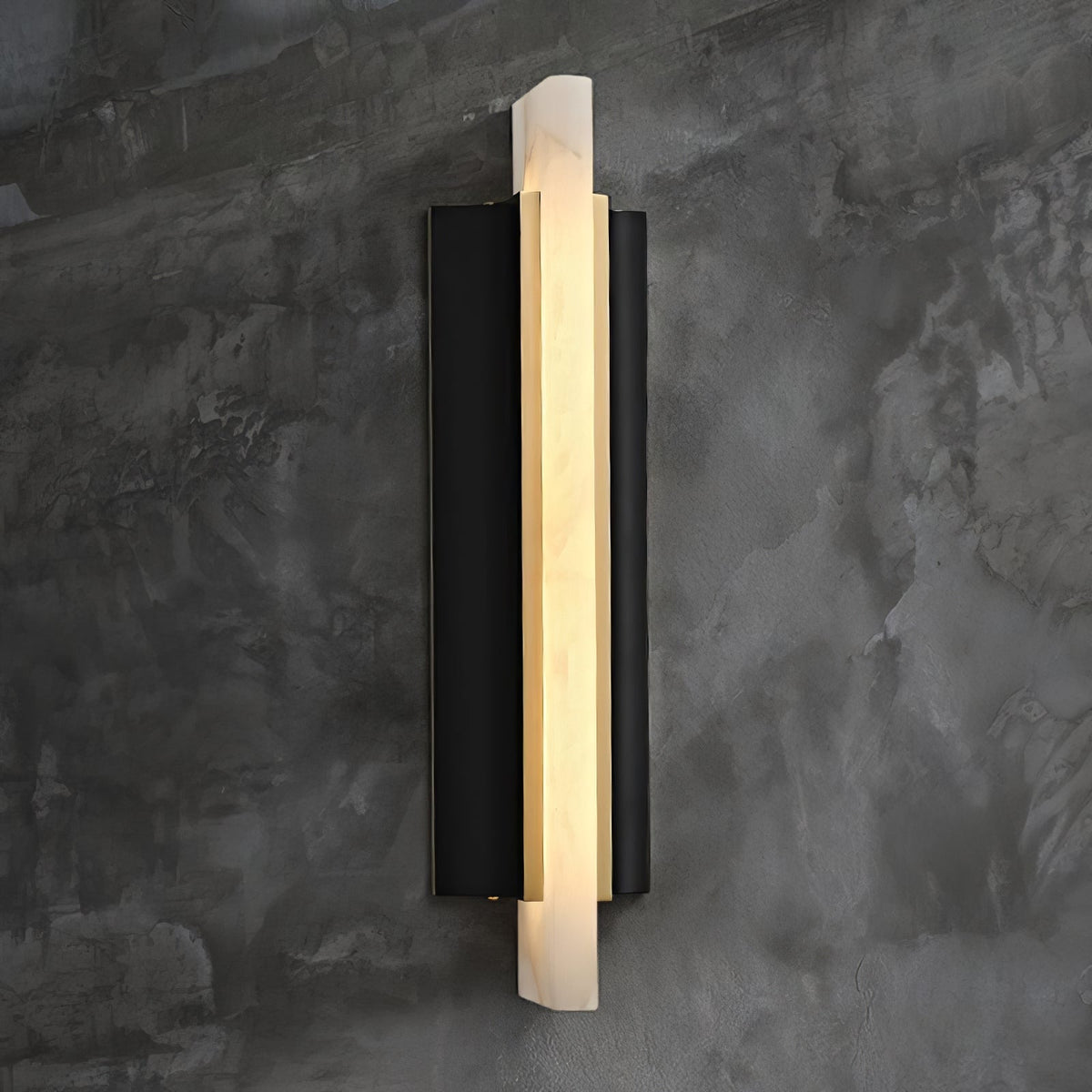 Amelie Black Blade Alabaster LED Wall Sconce