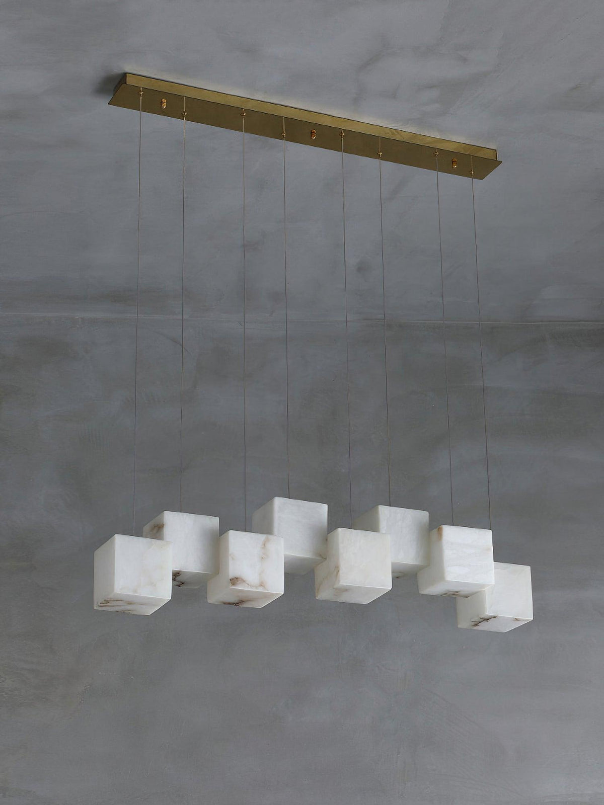 Arelia Alabaster Cube Cluster Pendant Light