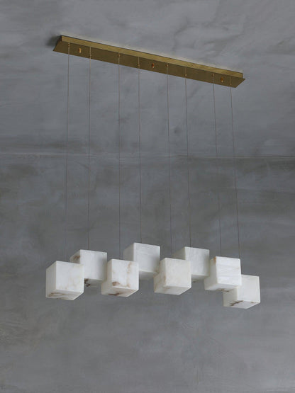 Arelia Alabaster Cube Cluster Pendant Light