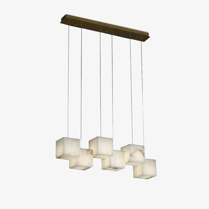 Arelia Alabaster Cube Cluster Pendant Light
