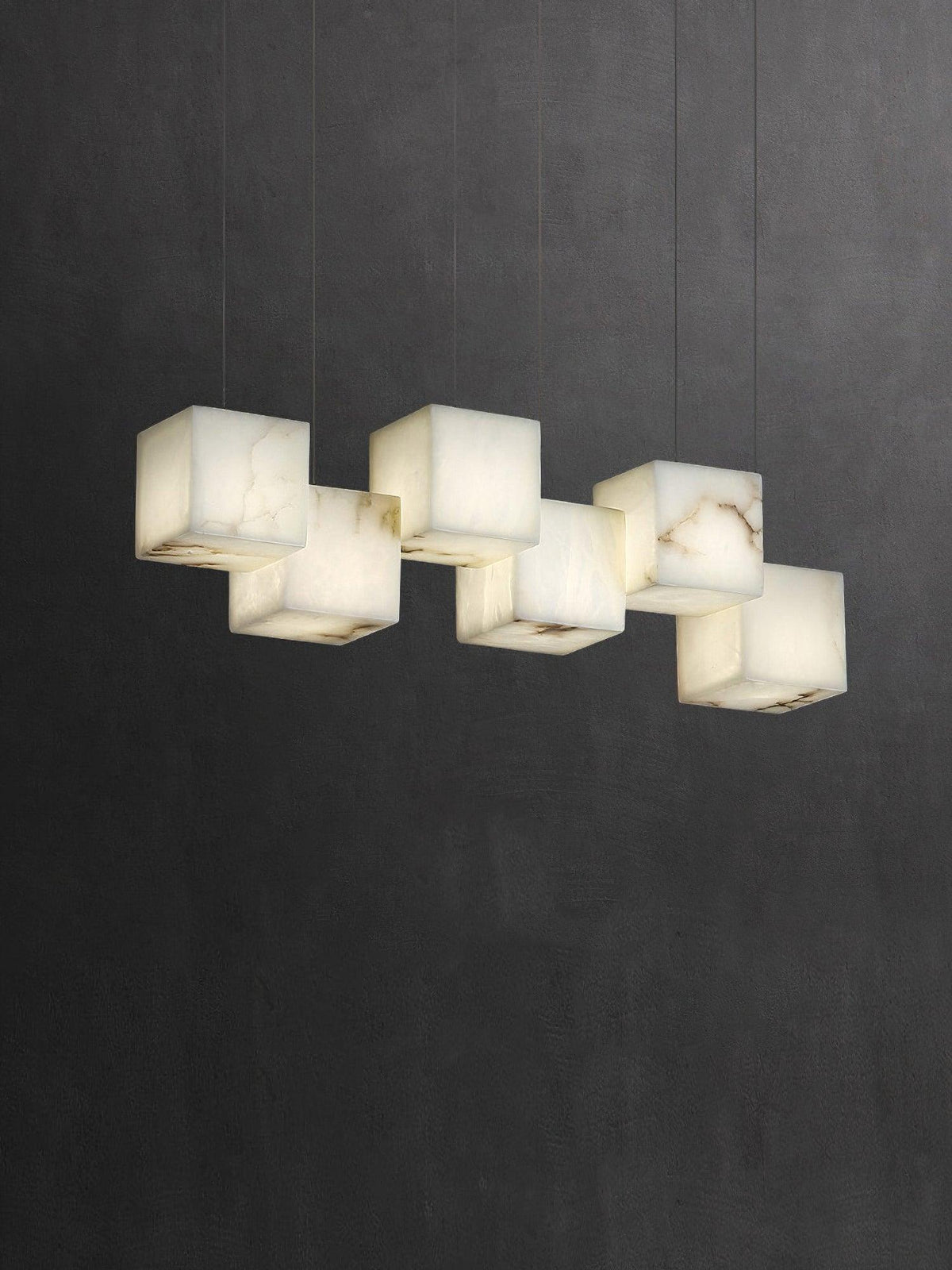 Arelia Alabaster Cube Cluster Pendant Light