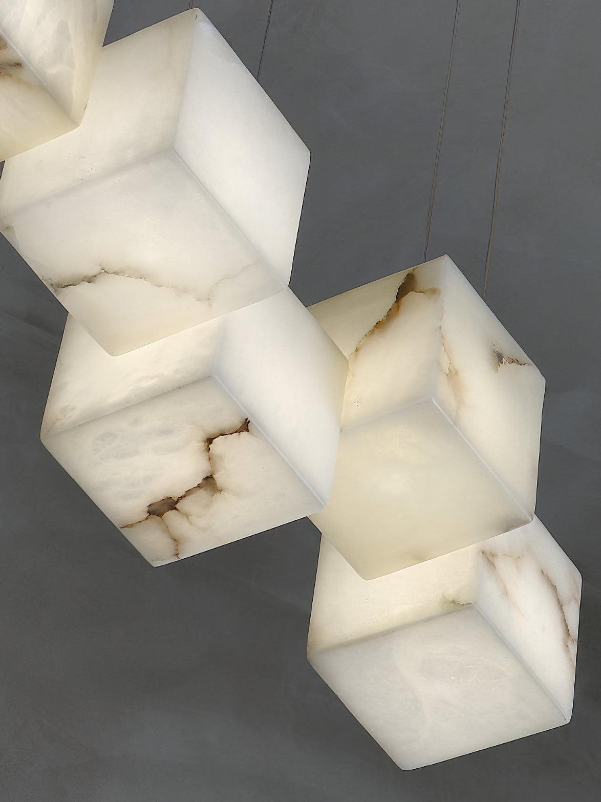 Arelia Alabaster Cube Cluster Pendant Light