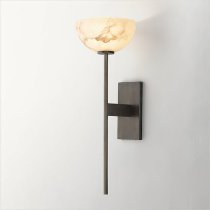 Caelan Natural Alabaster Cup Wall Sconce