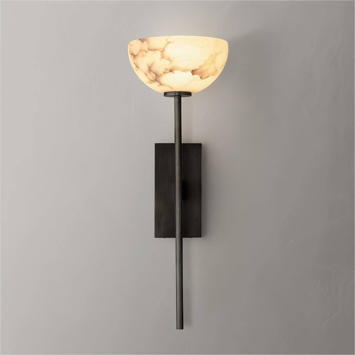 Caelan Natural Alabaster Cup Wall Sconce