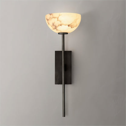 Caelan Natural Alabaster Cup Wall Sconce