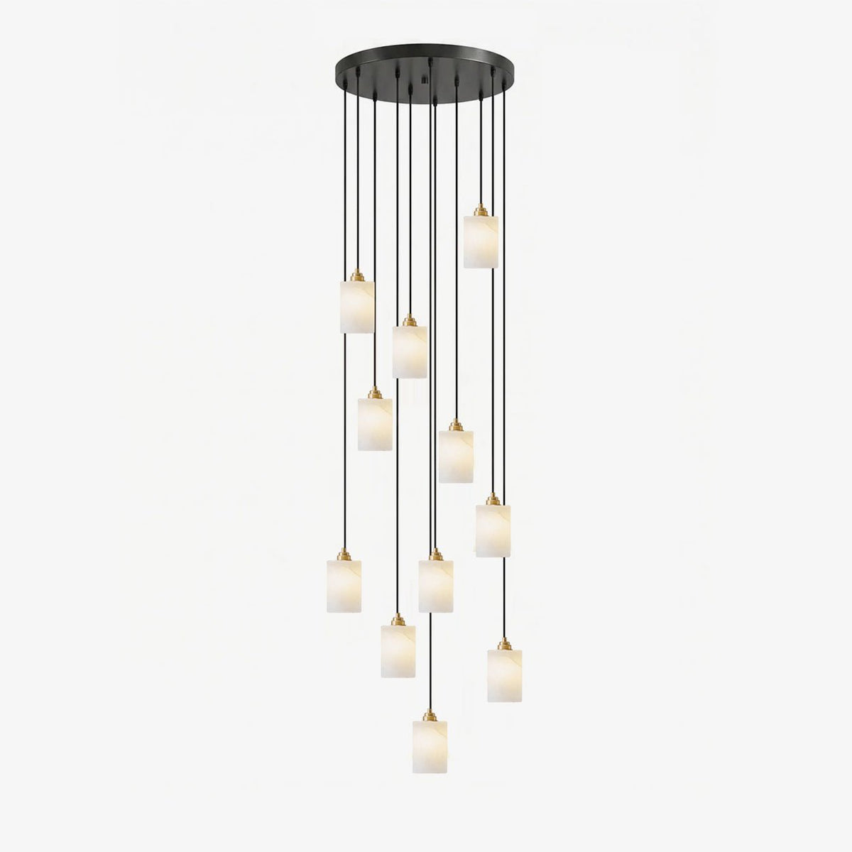 Carmeline Alabaster Cylinder Staircase Chandelier