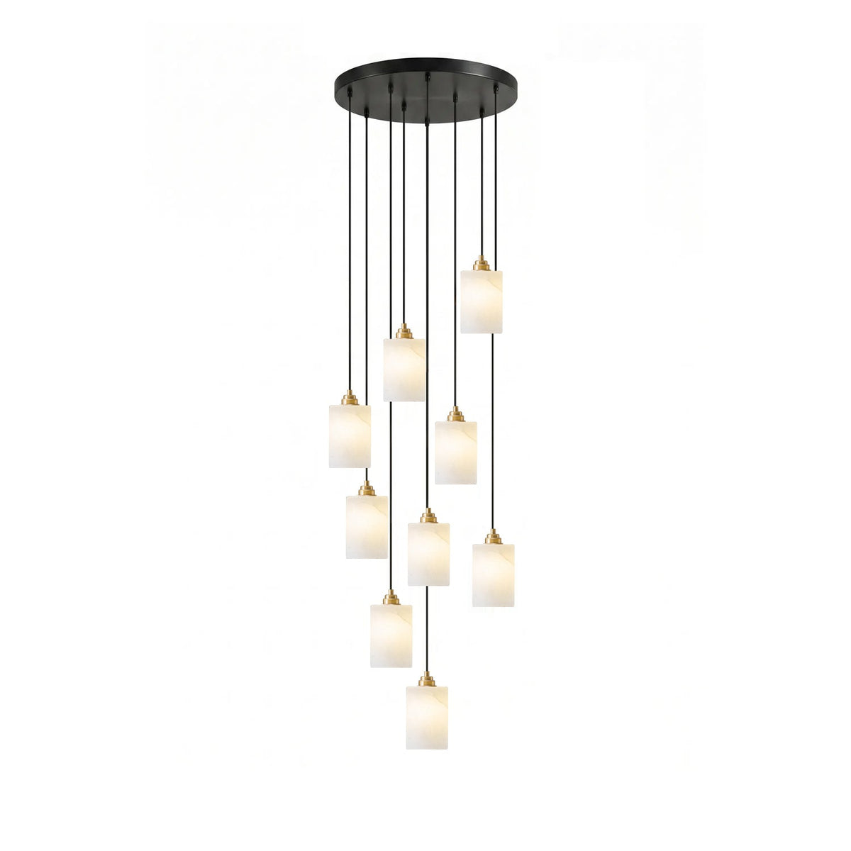 Carmeline Alabaster Cylinder Staircase Chandelier