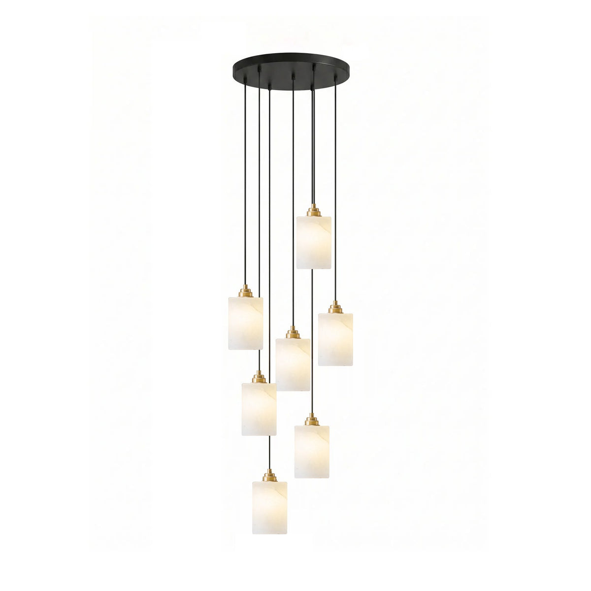 Carmeline Alabaster Cylinder Staircase Chandelier