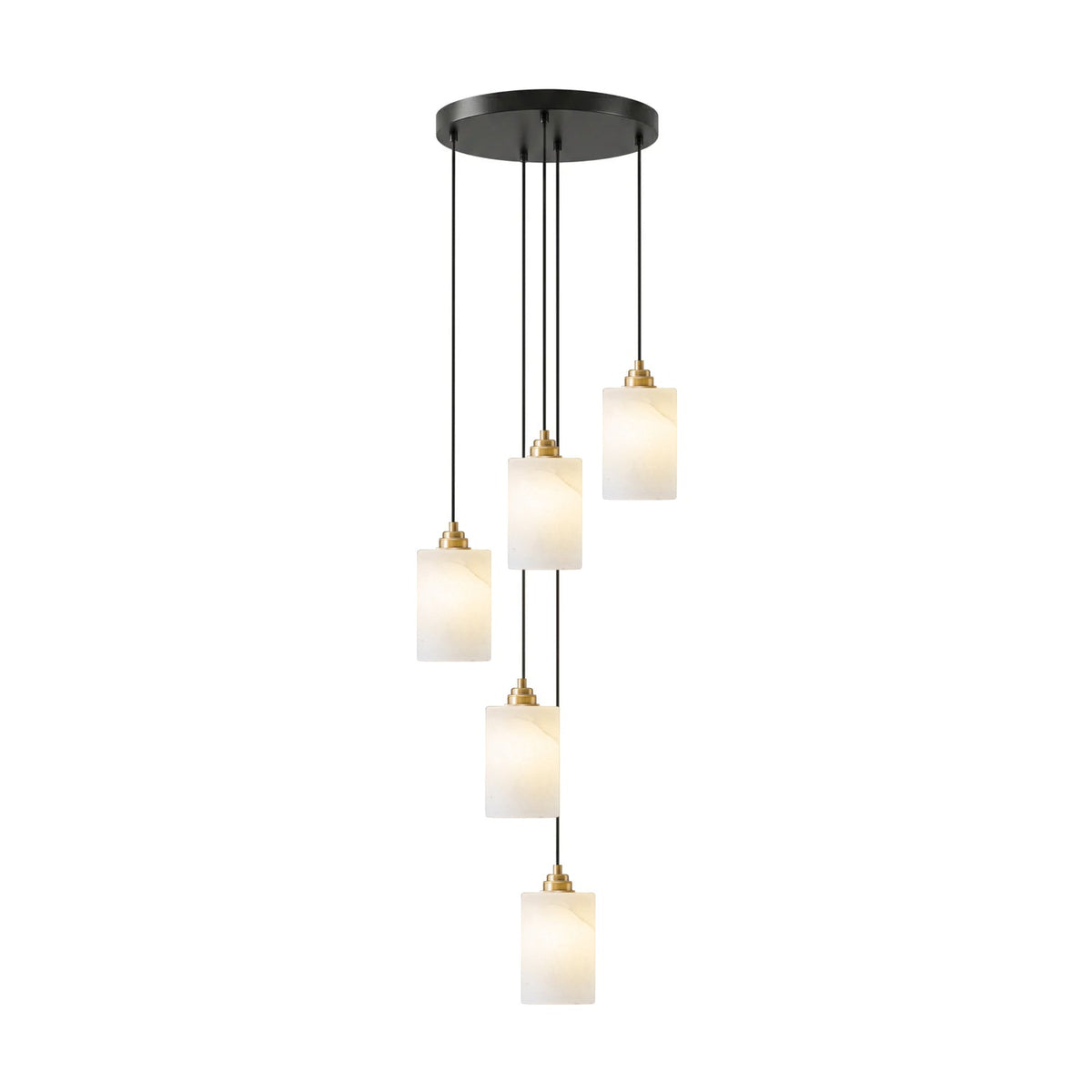 Carmeline Alabaster Cylinder Staircase Chandelier