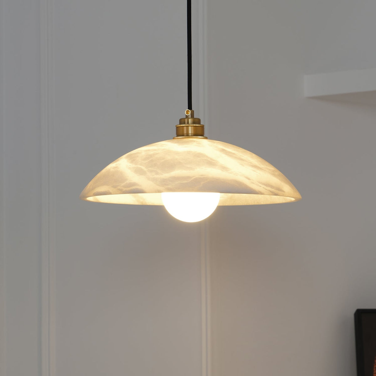 Dahlia Alabaster Dome Pendant Light