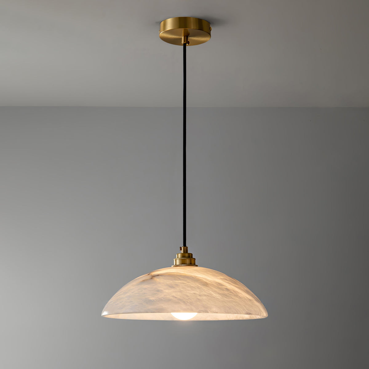 Dahlia Alabaster Dome Pendant Light