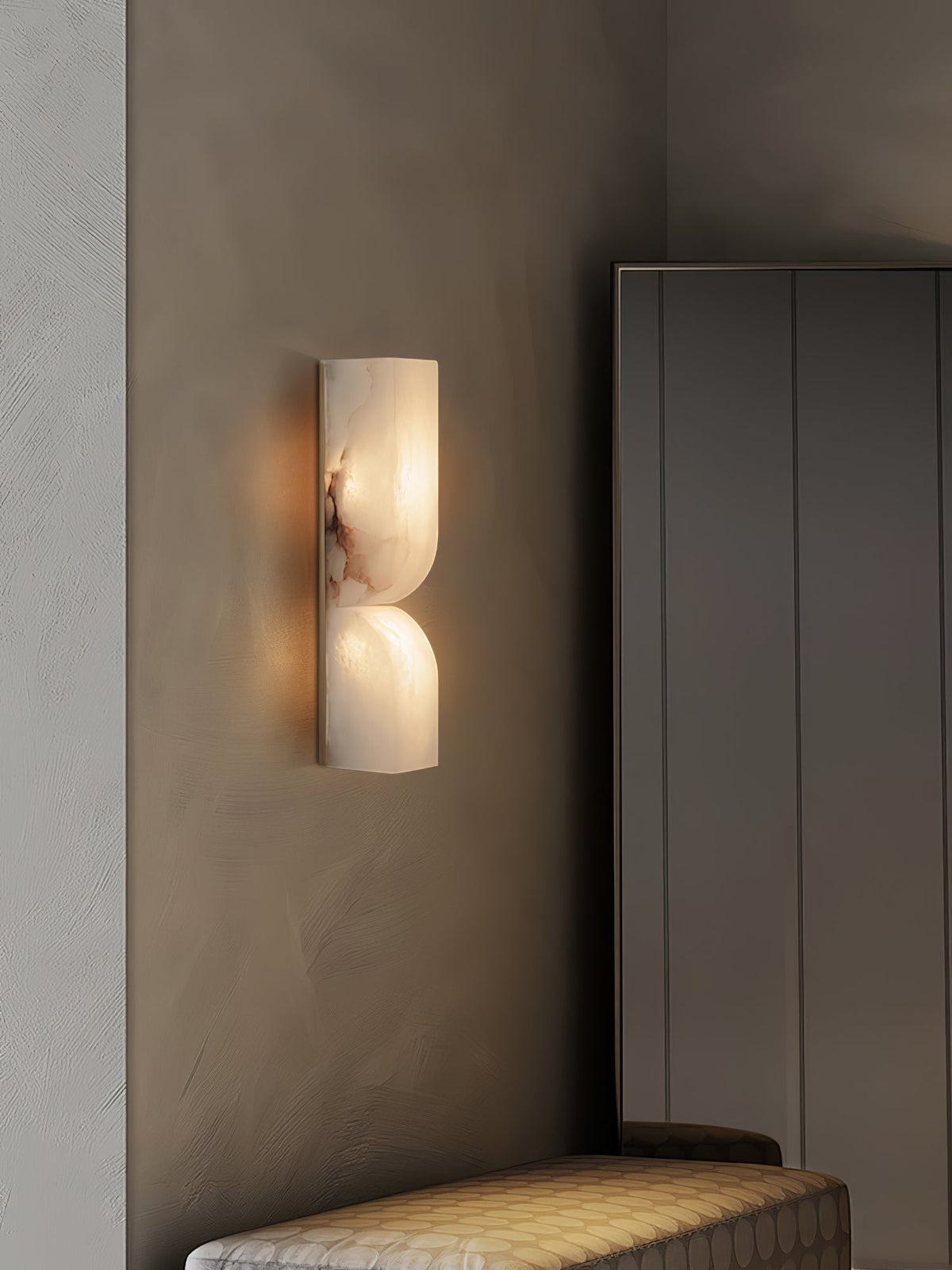 Chantal Solid Carved Alabaster LED Wall Sconce