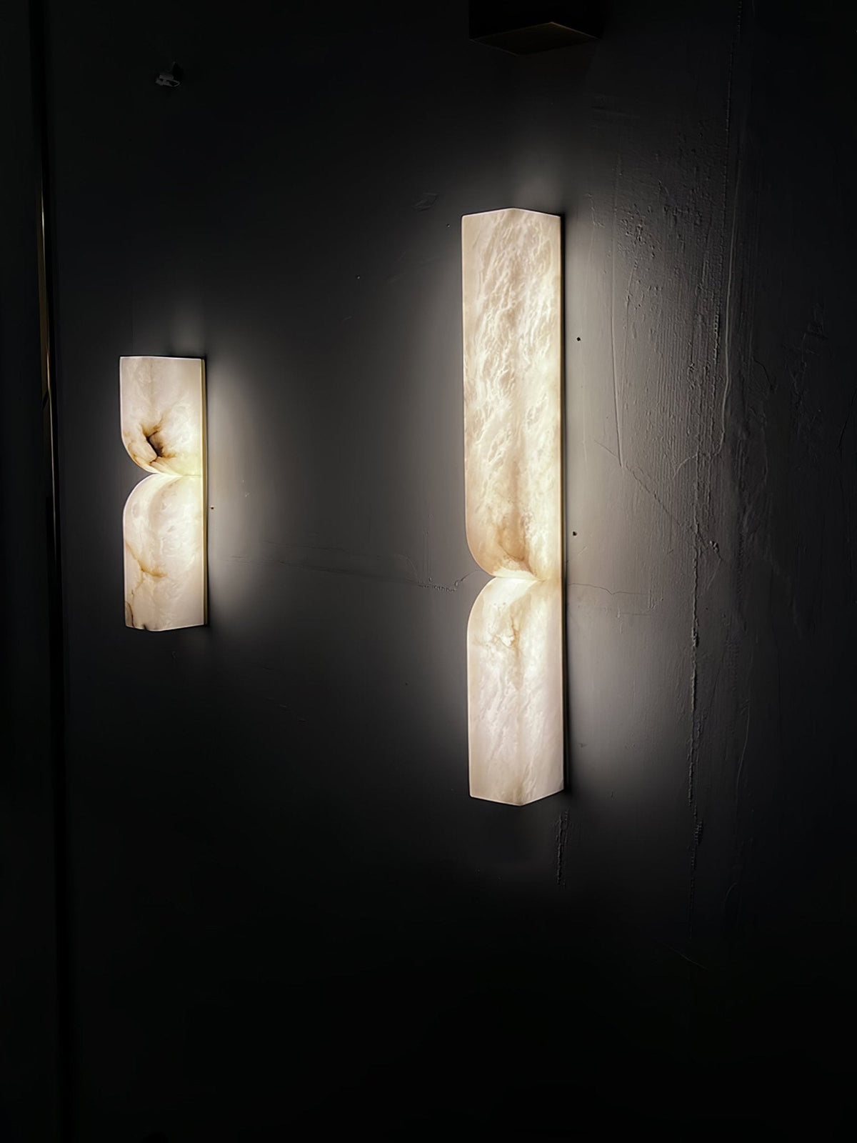 Esker Carved Alabaster Wall Sconce