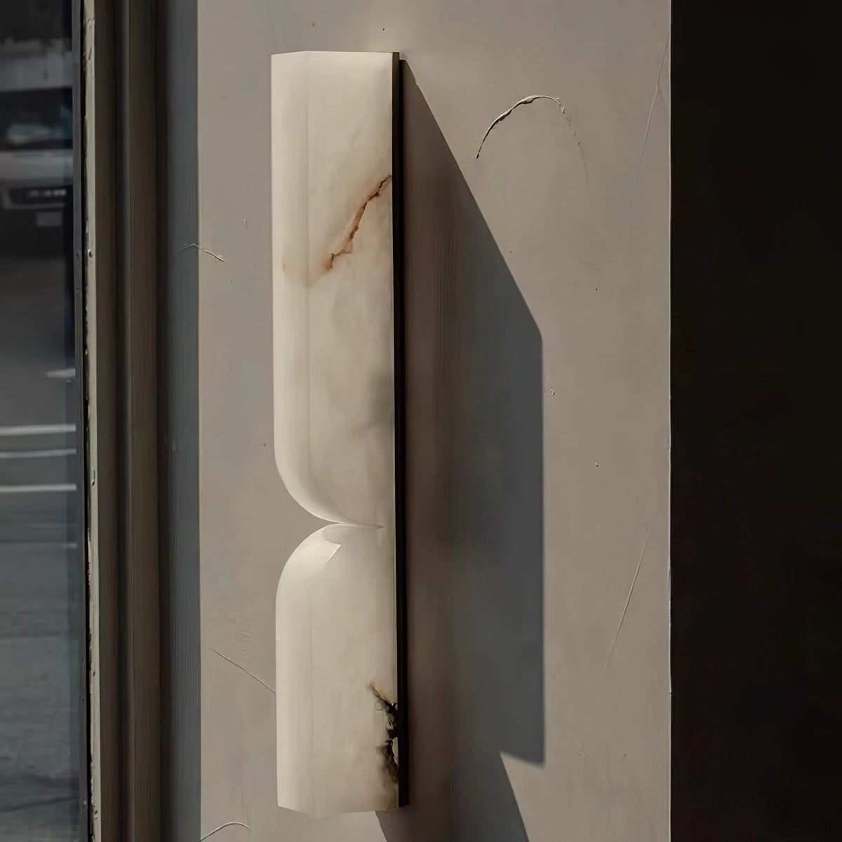 Chantal Solid Carved Alabaster LED Wall Sconce