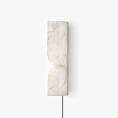 Cerise Carved Alabaster Plug In LED Wall Sconce