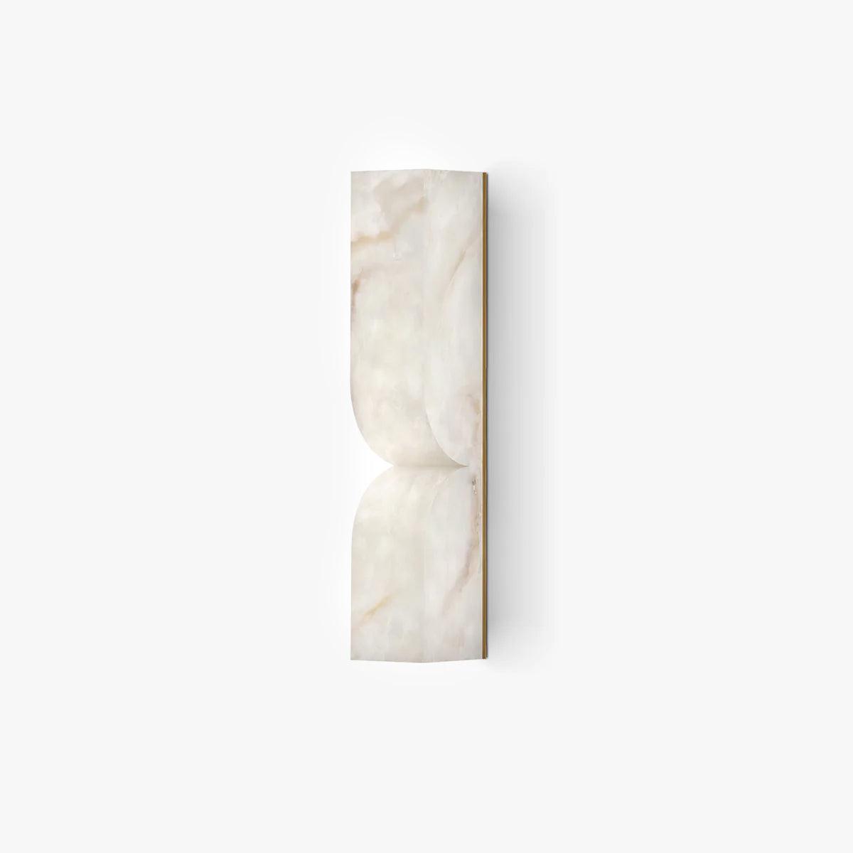Cerise Carved Alabaster Plug In LED Wall Sconce