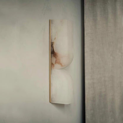 Esker Carved Alabaster Wall Sconce