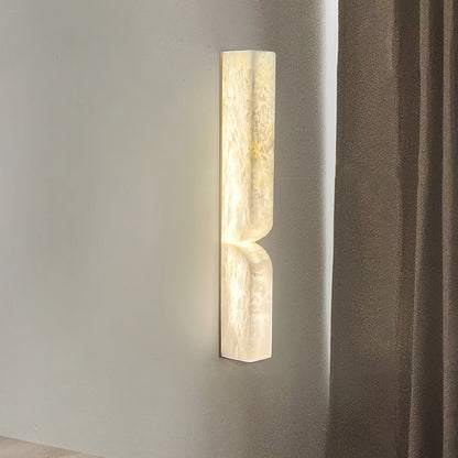 Chantal Solid Carved Alabaster LED Wall Sconce