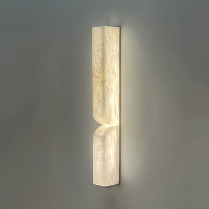 Chantal Solid Carved Alabaster LED Wall Sconce