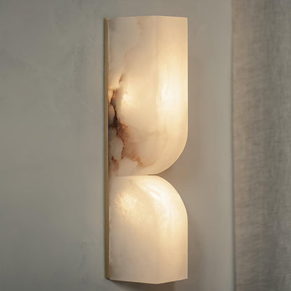 Chantal Solid Carved Alabaster LED Wall Sconce