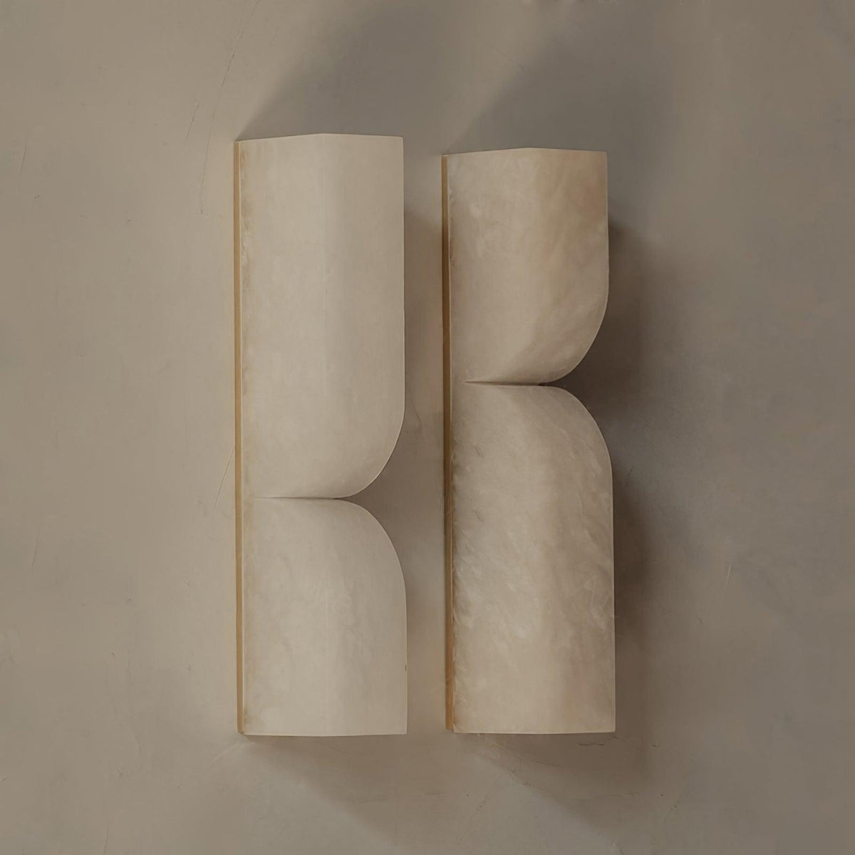 Esker Carved Alabaster Wall Sconce