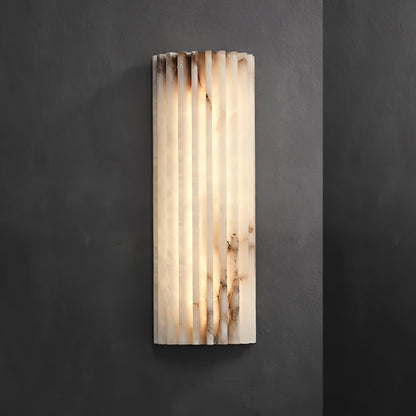 Vianney Ribbed Alabaster LED Wall Sconce