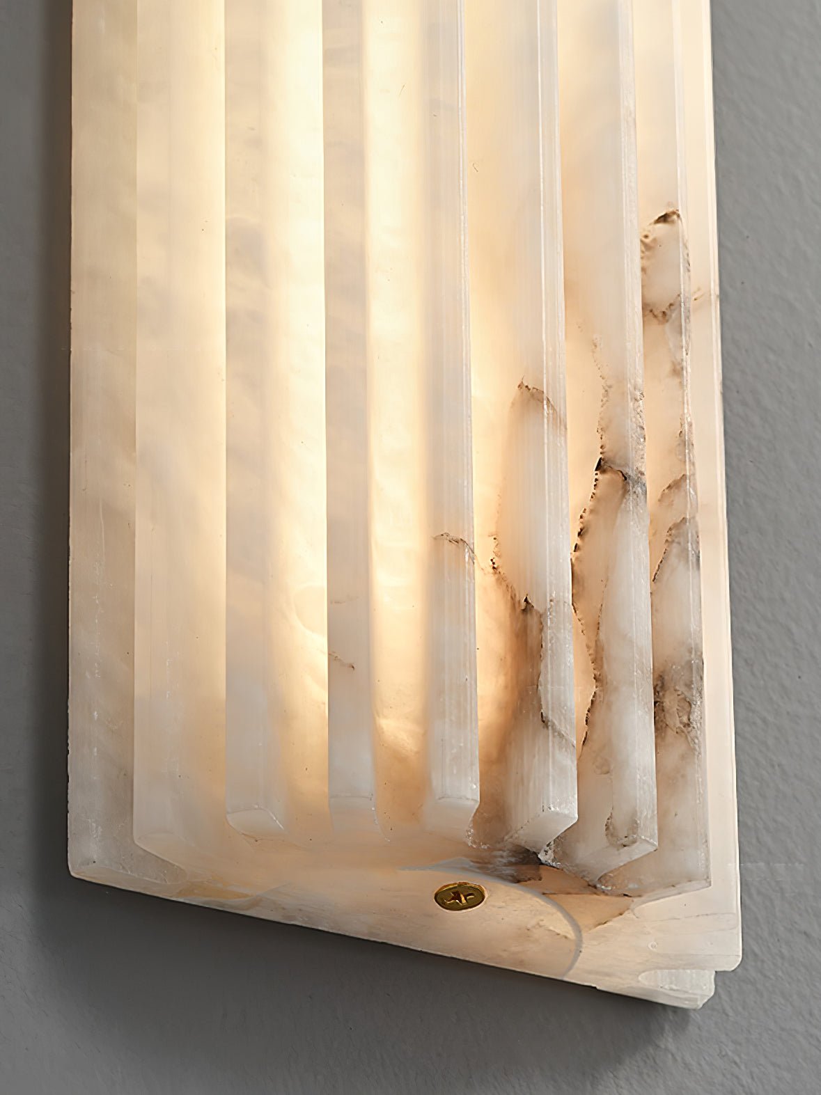 Vianney Ribbed Alabaster LED Wall Sconce