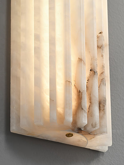 Vianney Ribbed Alabaster LED Wall Sconce