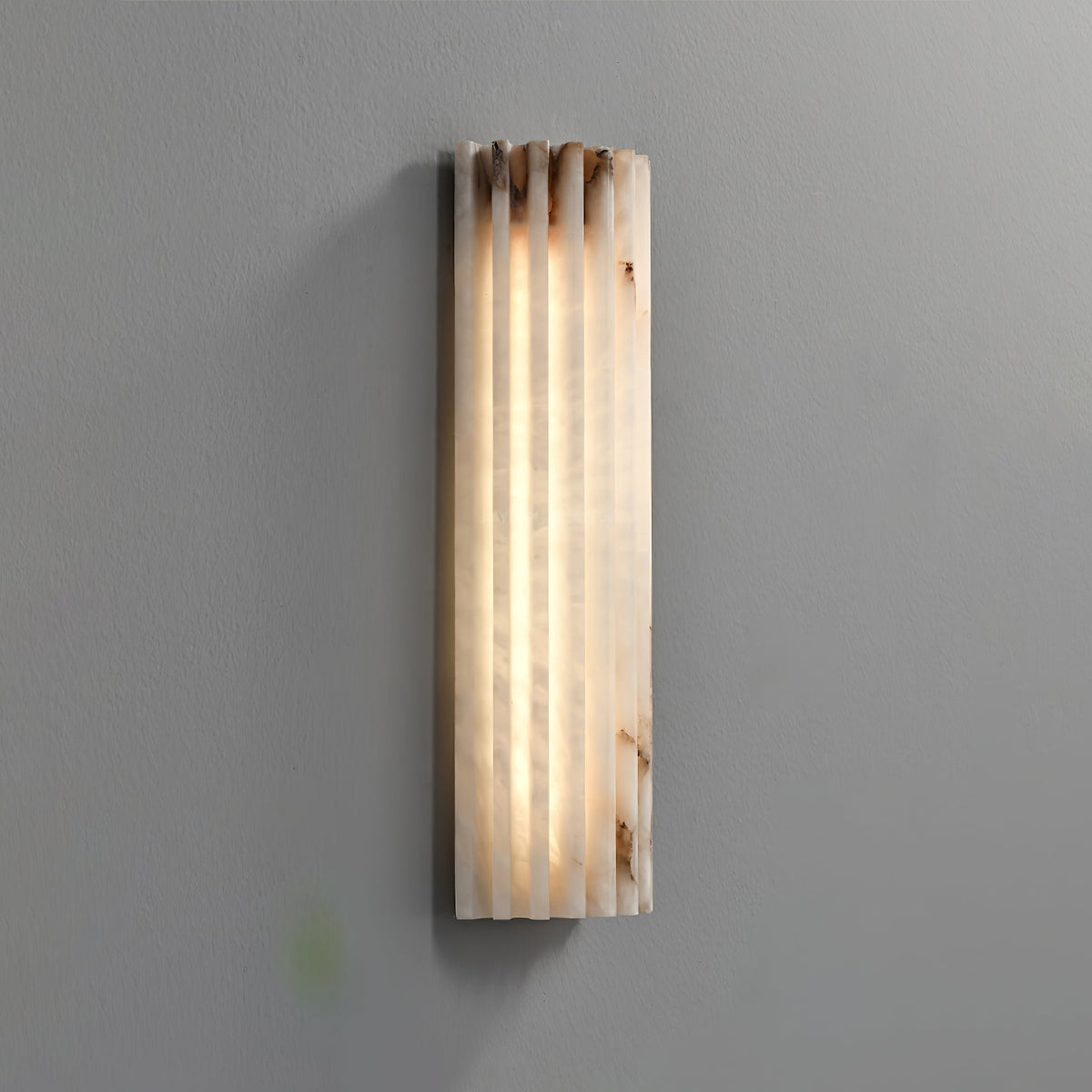 Vianney Ribbed Alabaster LED Wall Sconce