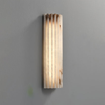 Vianney Ribbed Alabaster LED Wall Sconce