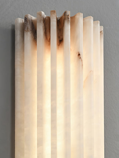 Vianney Ribbed Alabaster LED Wall Sconce