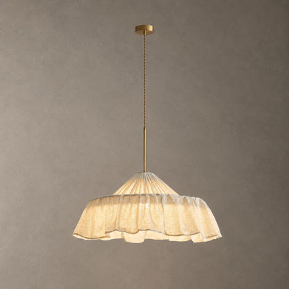 Xaviere Pleated Linen Fabric Pendant Light