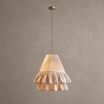 Xaviere Pleated Linen Fabric Pendant Light