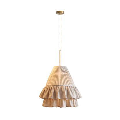 Xaviere Pleated Linen Fabric Pendant Light