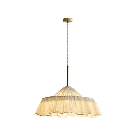 Xaviere Pleated Linen Fabric Pendant Light