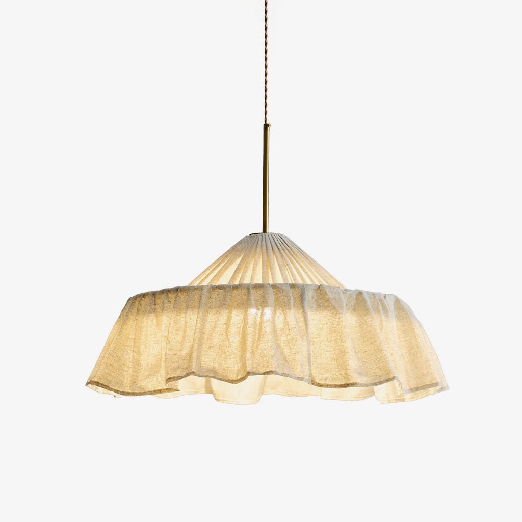 Xaviere Pleated Linen Fabric Pendant Light