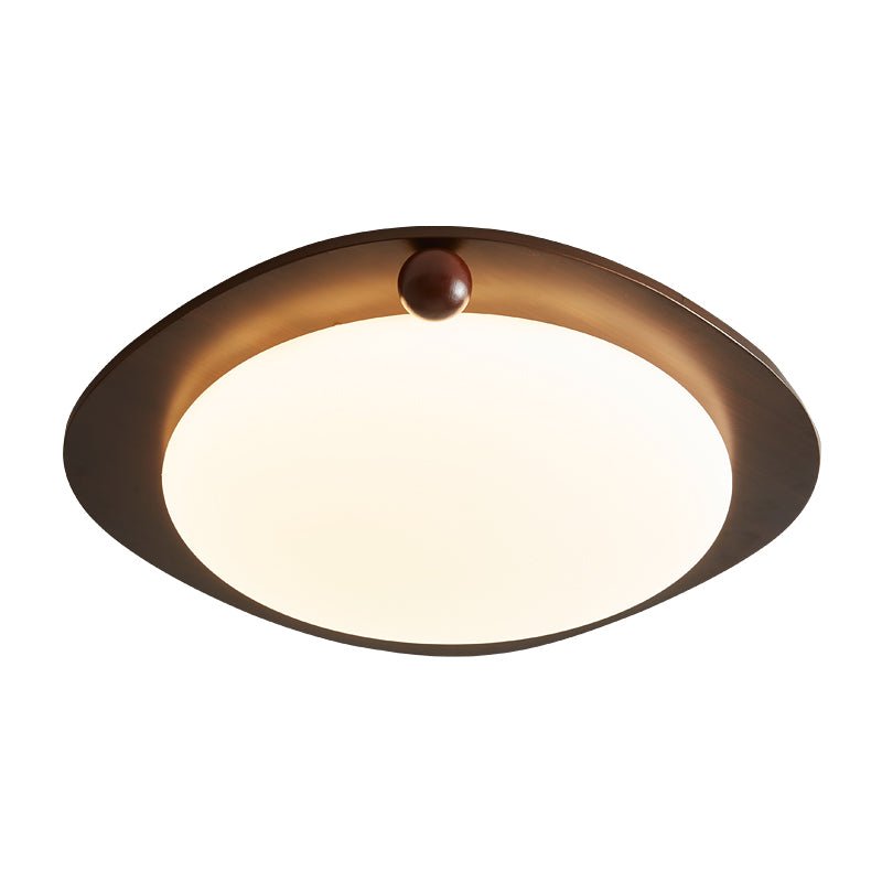 Zenaide Walnut Grain Low Profile LED Ceiling Light