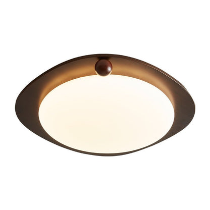 Zenaide Walnut Grain Low Profile LED Ceiling Light