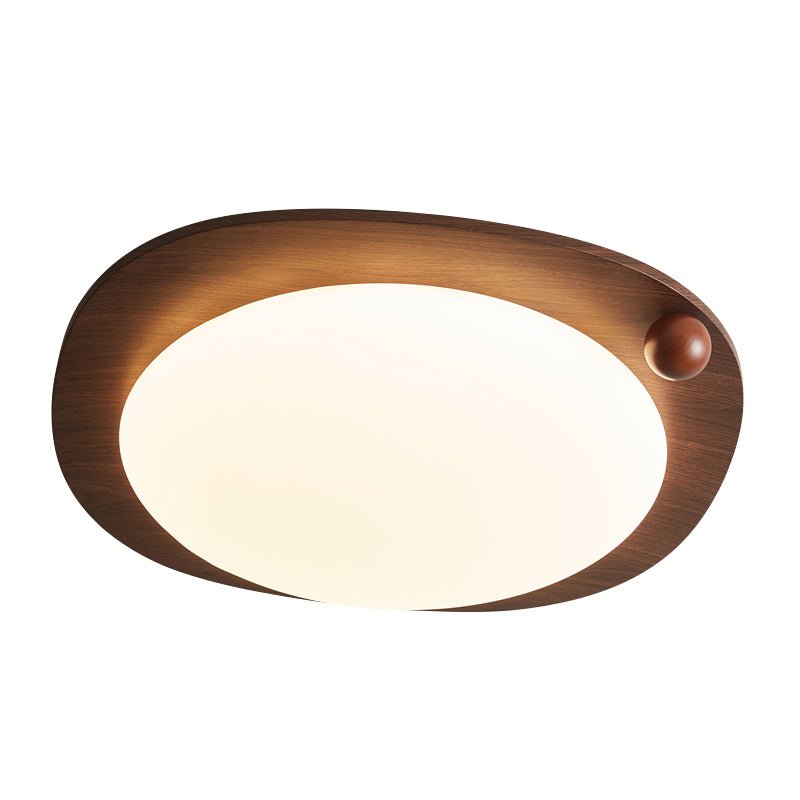 Zenaide Walnut Grain Low Profile LED Ceiling Light