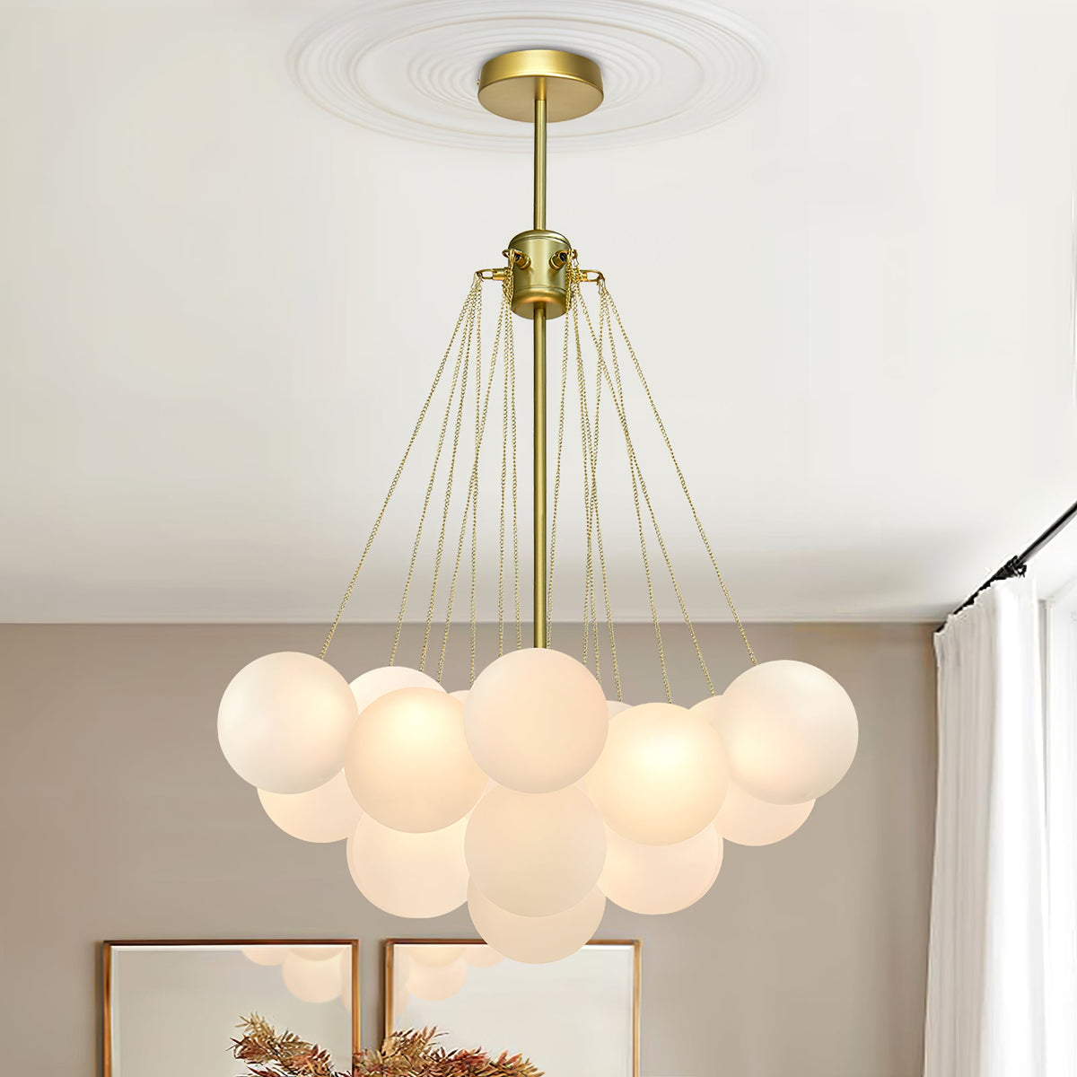 Bulle Frosted Glass Bubble Chandelier