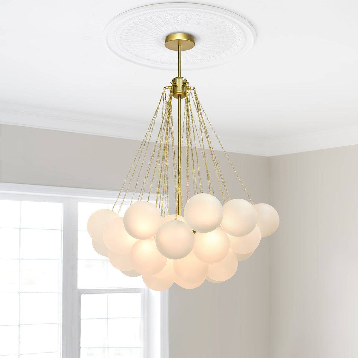 Bulle Frosted Glass Bubble Chandelier