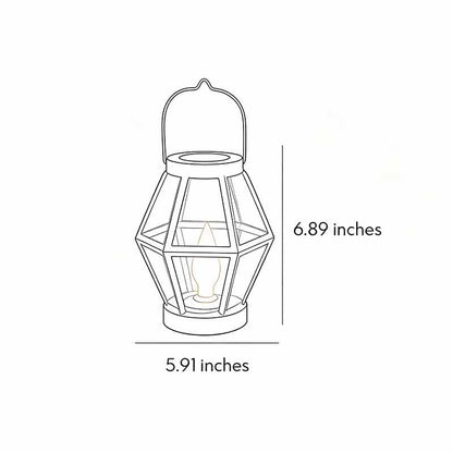 Wick Solar Mesh Lantern