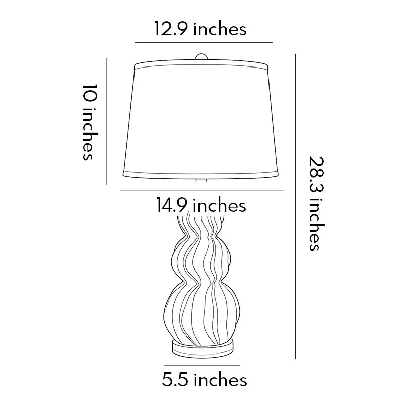 Juno Ceramic Gourd Table Lamp